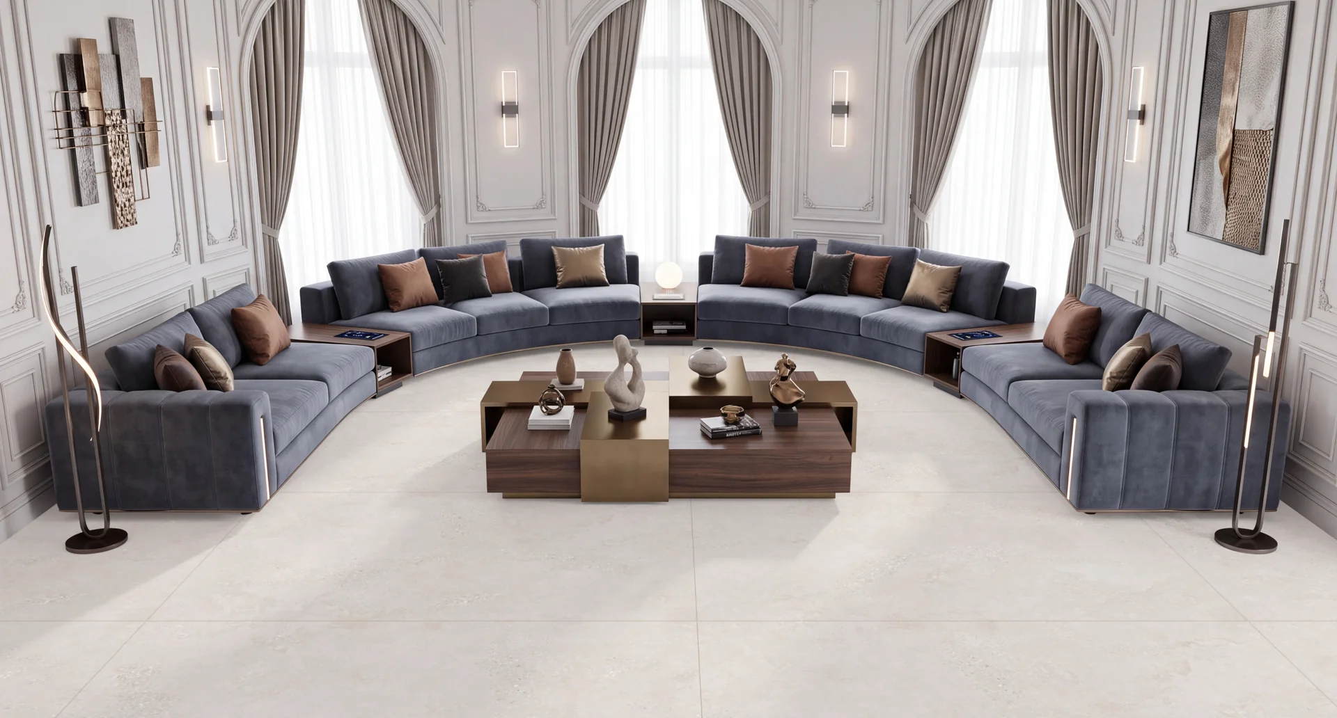 Livenza Granito Tiles Hall Interior Design